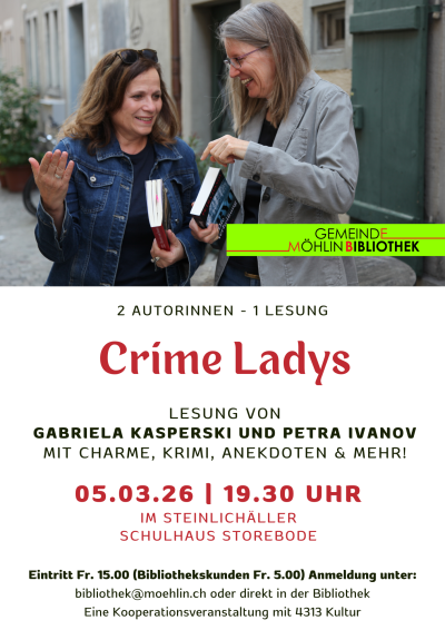 Crime-Ladys - eine Lesung mit Gabriela Kasperski und Petra Ivanov