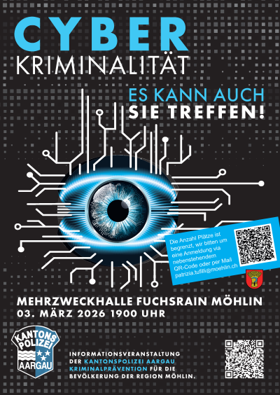 Cyber Kriminalität - Informationsveranstaltung der Kantonspolizei Aargau