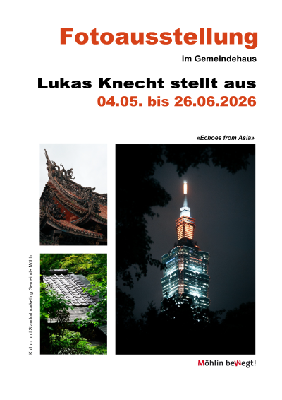 Fotoausstellung im Gemeindehaus: Lukas Knecht stellt aus Fotoausstellung im Gemeindehaus: Lukas Knecht stellt aus
